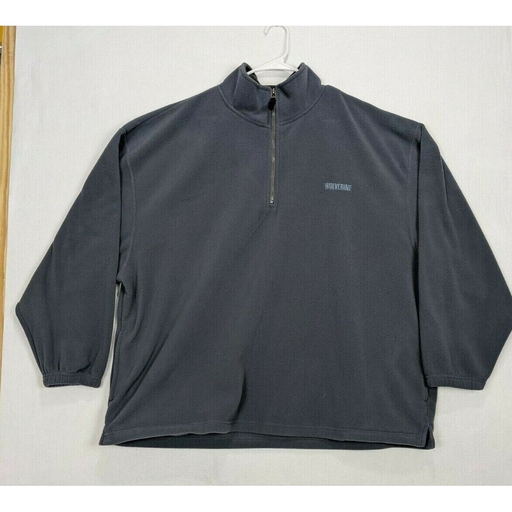 Wolverine Mens Fleece Jacket Size 2X Polyester Gray